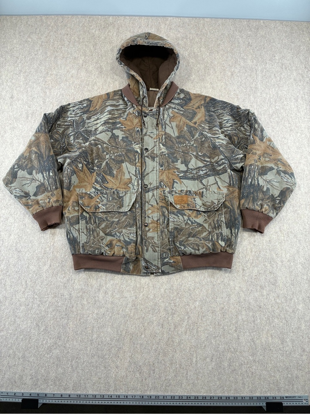 Vtg Duxbak Jacket Size 2XL Regular Realtree Camo Hooded Quilted Hunting 90s USA